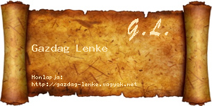 Gazdag Lenke névjegykártya